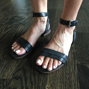 Frye - Black Soft Nappa Leather Sandals